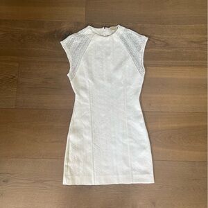 Torn by Ronny kobo white lace mini contour dress